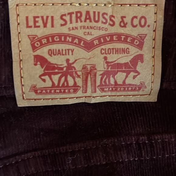 Levi’s 721 High Rise Skinny Corduroy Pants Purple 32 - Picture 6 of 11